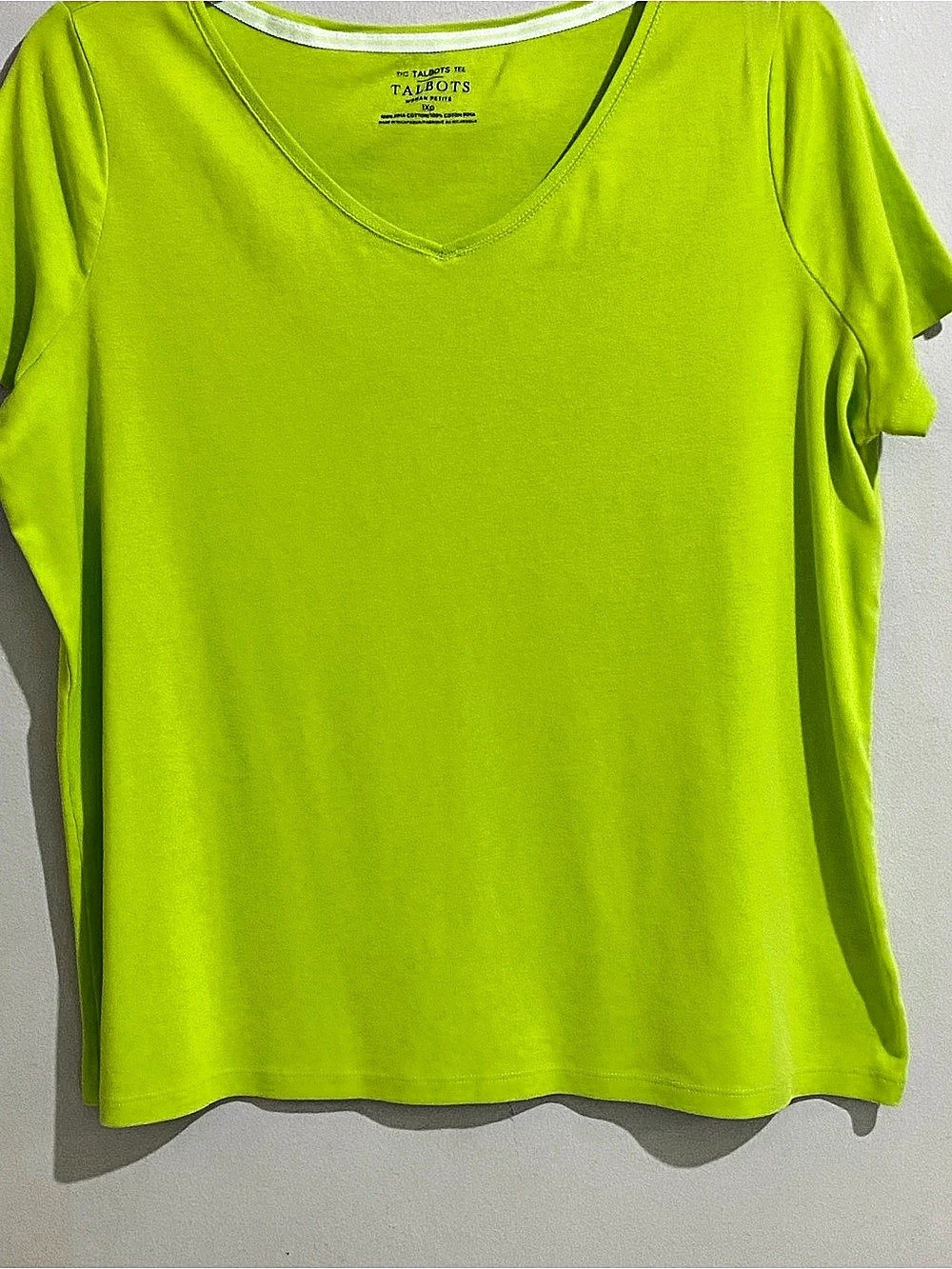 Talbots The Talbots Tee Petite V-Neck Pima Cotton V-Neck Tee 1Xp